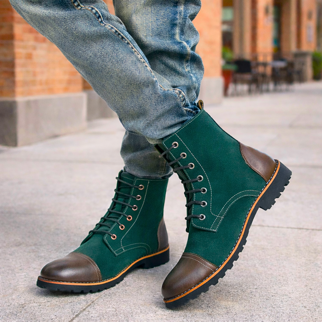 Suede High-Top Boots
