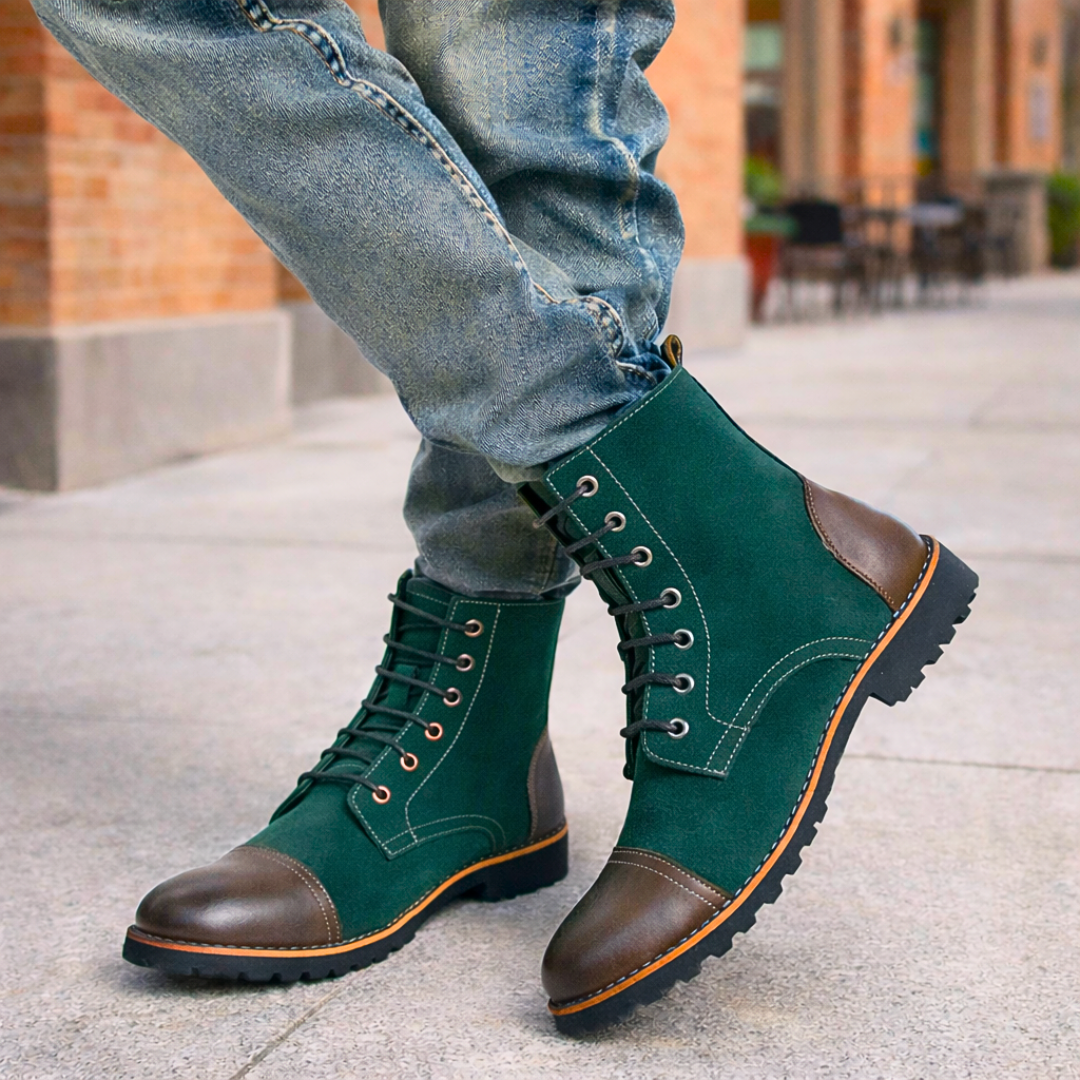 Suede High-Top Boots