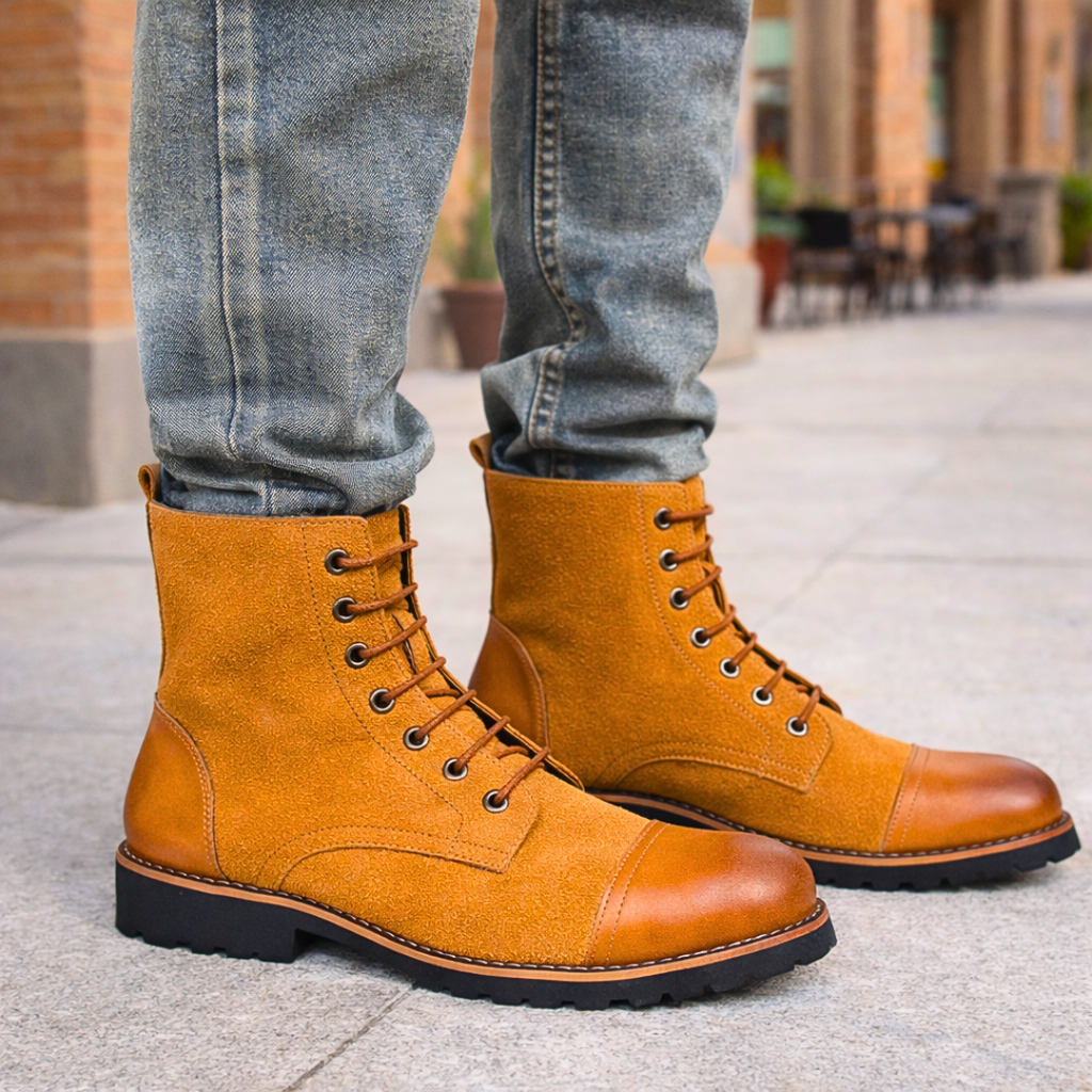 Suede High-Top Boots